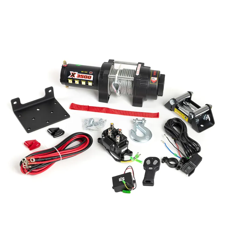Rea ATV Vinsch 12v 1588KG - 3500LBS Stålvajer - Fjärrstyrning