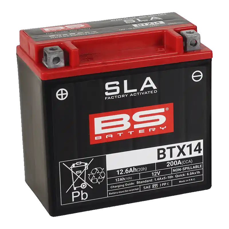 BS ATV Batteri BTX14 SLA 12V (YTX14) Kundfavorit