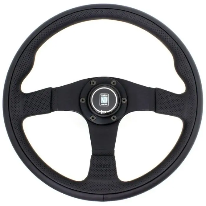 Bästa pris Ratt Nardi Twin Line 350 Läder Svart