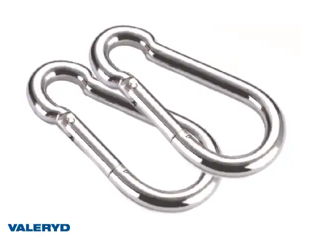 Karbinhake DIN5299 C 12x140mm, 270Kg Rostfritt stål (2-pack) Beställ nu