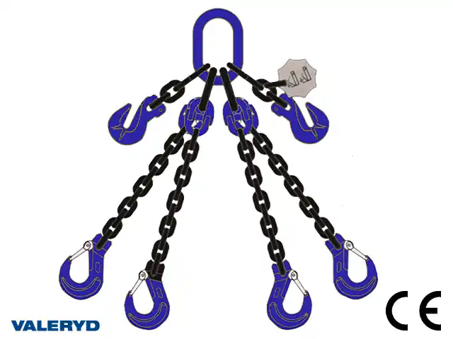 Sista chansen Lyftkätting, Fyra part, 6mmx2m 1700Kg