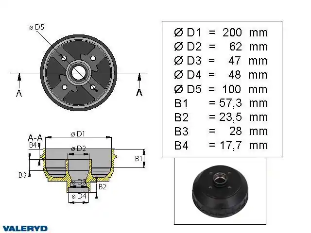 Fynd Bromstrumma ALKO 200×50 4×100 mm lager