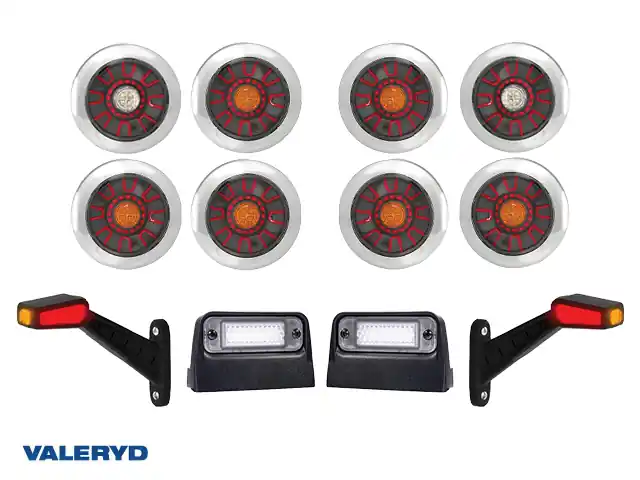 LED Belysningskit till lastbilstrailer, Krom Rea