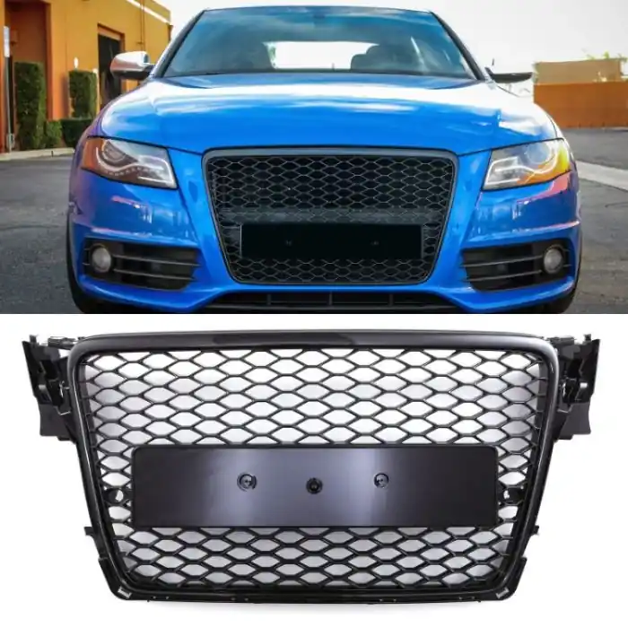 Grill Gravity Performance Audi A4 B8 08-13 Utan Emblem RS4 Style Honeycomb Utförsäljning