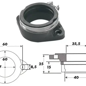 Begränsad tid Insugsgummi 60mm CC / 37mm ID / 25mm Djup